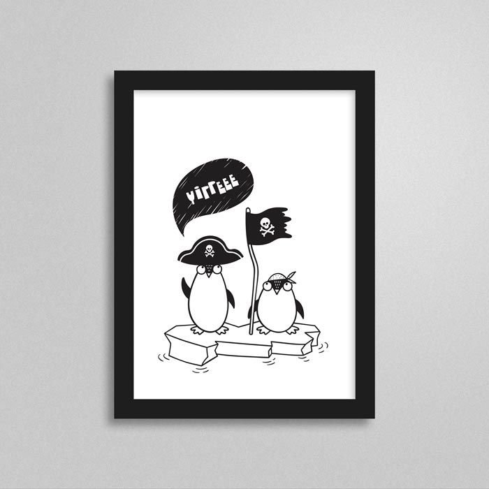  Quadro Piratas - Pinguins